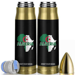Algeria Algerian Pride Map of Africa Heritage Graphic Bullet Tumbler Patriotic North African Roots National Flag TS02 Black Print Your Wear