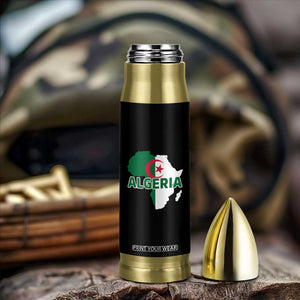 Algeria Algerian Pride Map of Africa Heritage Graphic Bullet Tumbler Patriotic North African Roots National Flag TS02 Print Your Wear