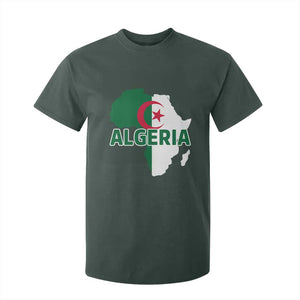 Algeria Algerian Pride Map of Africa Heritage Graphic T Shirt For Kid Patriotic North African Roots National Flag