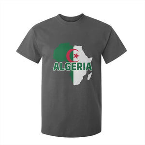 Algeria Algerian Pride Map of Africa Heritage Graphic T Shirt For Kid Patriotic North African Roots National Flag
