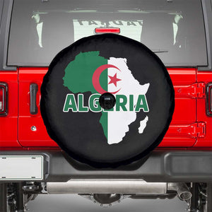 Algeria Algerian Pride Map of Africa Heritage Graphic Spare Tire Cover Patriotic North African Roots National Flag TS02 Black Print Your Wear