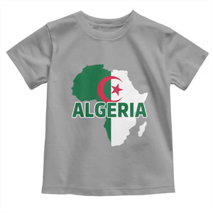 Algeria Algerian Pride Map of Africa Heritage Graphic Toddler T Shirt Patriotic North African Roots National Flag