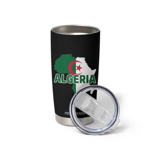 Algeria Algerian Pride Map of Africa Heritage Graphic Tumbler Cup Patriotic North African Roots National Flag TS02 Print Your Wear