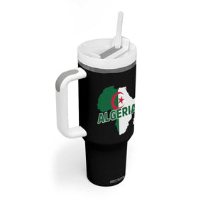 Algeria Algerian Pride Map of Africa Heritage Graphic Tumbler With Handle Patriotic North African Roots National Flag TS02 Print Your Wear