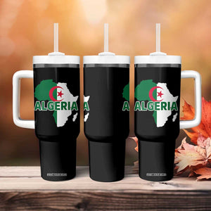 Algeria Algerian Pride Map of Africa Heritage Graphic Tumbler With Handle Patriotic North African Roots National Flag TS02 Print Your Wear