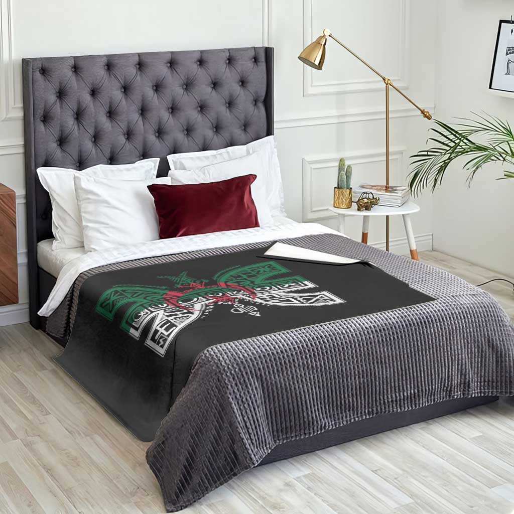 Algeria Amazigh Berber Yaz Symbol Algerian Flag Heritage Graphic Throw Blanket Traditional North African Tribal Culture Art TS02 Print Your Wear