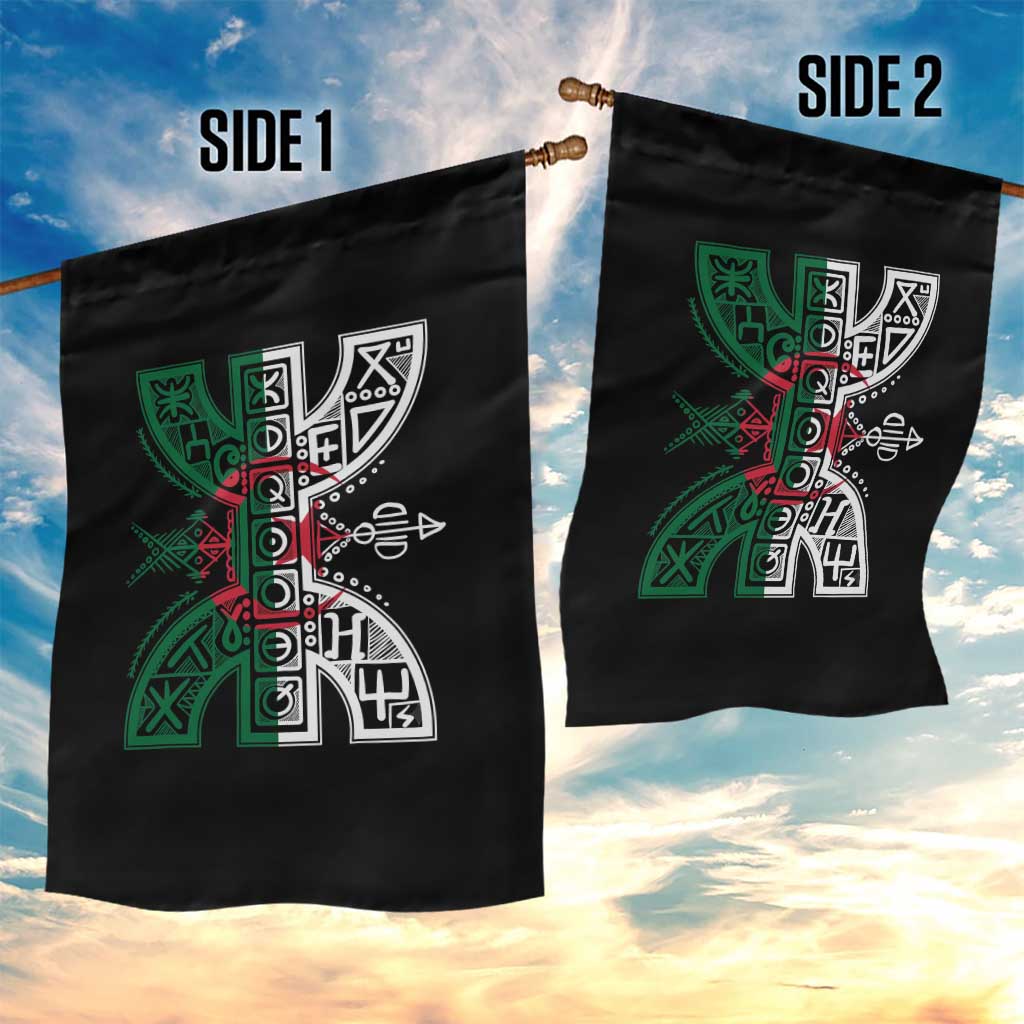 Algeria Amazigh Berber Yaz Symbol Algerian Flag Heritage Graphic Garden Flag Traditional North African Tribal Culture Art TS02 Print Your Wear