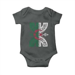 Algeria Amazigh Berber Yaz Symbol Algerian Flag Heritage Graphic Baby Onesie Traditional North African Tribal Culture Art