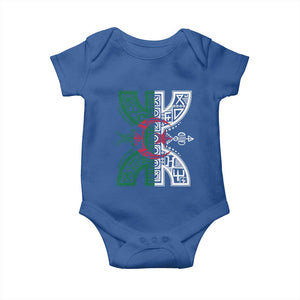 Algeria Amazigh Berber Yaz Symbol Algerian Flag Heritage Graphic Baby Onesie Traditional North African Tribal Culture Art
