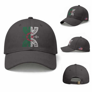 Algeria Amazigh Berber Yaz Symbol Algerian Flag Heritage Graphic Baseball Cap Traditional North African Tribal Culture Art
