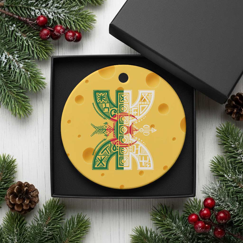 Algeria Amazigh Berber Yaz Symbol Algerian Flag Heritage Graphic Ceramic Ornament Traditional North African Tribal Culture Art