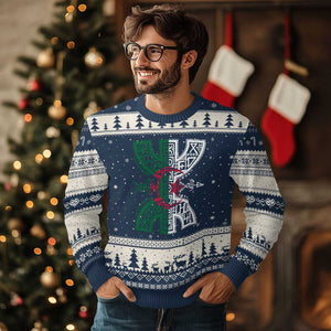 Algeria Amazigh Berber Yaz Symbol Algerian Flag Heritage Graphic Ugly Christmas Sweater Traditional North African Tribal Culture Art