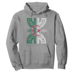 Algeria Amazigh Berber Yaz Symbol Algerian Flag Heritage Graphic Hoodie Traditional North African Tribal Culture Art