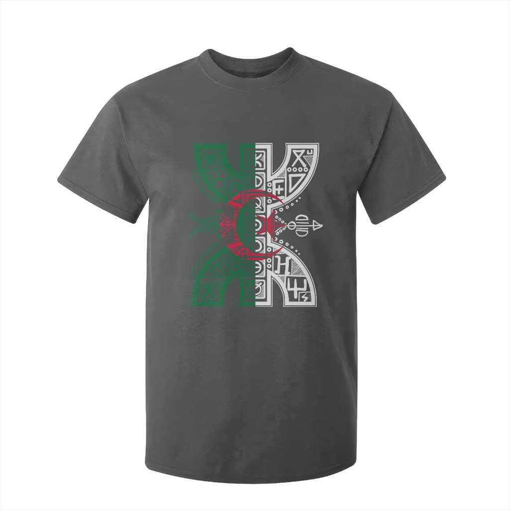 Algeria Amazigh Berber Yaz Symbol Algerian Flag Heritage Graphic T Shirt For Kid Traditional North African Tribal Culture Art