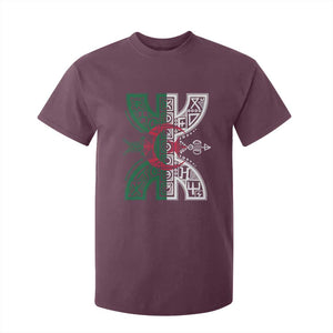 Algeria Amazigh Berber Yaz Symbol Algerian Flag Heritage Graphic T Shirt For Kid Traditional North African Tribal Culture Art
