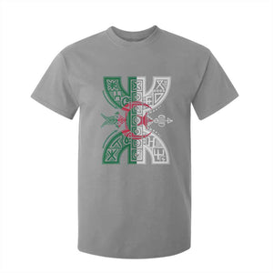 Algeria Amazigh Berber Yaz Symbol Algerian Flag Heritage Graphic T Shirt For Kid Traditional North African Tribal Culture Art