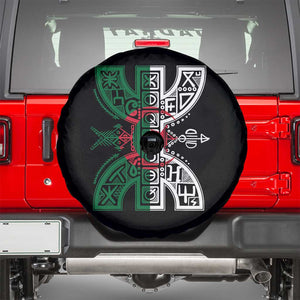 Algeria Amazigh Berber Yaz Symbol Algerian Flag Heritage Graphic Spare Tire Cover Traditional North African Tribal Culture Art TS02 Black Print Your Wear