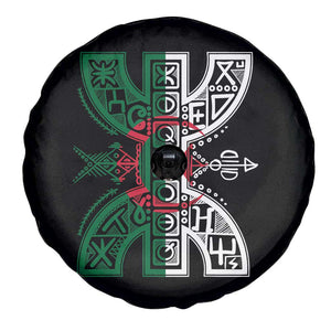 Algeria Amazigh Berber Yaz Symbol Algerian Flag Heritage Graphic Spare Tire Cover Traditional North African Tribal Culture Art TS02 Print Your Wear