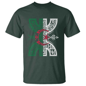 Algeria Amazigh Berber Yaz Symbol Algerian Flag Heritage Graphic T Shirt Traditional North African Tribal Culture Art