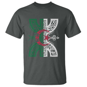 Algeria Amazigh Berber Yaz Symbol Algerian Flag Heritage Graphic T Shirt Traditional North African Tribal Culture Art