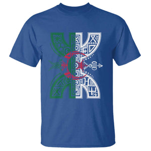 Algeria Amazigh Berber Yaz Symbol Algerian Flag Heritage Graphic T Shirt Traditional North African Tribal Culture Art