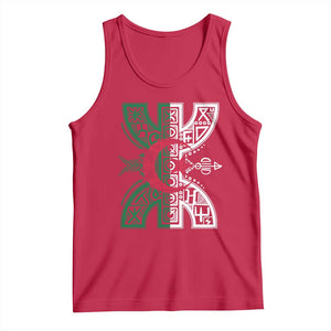 Algeria Amazigh Berber Yaz Symbol Algerian Flag Heritage Graphic Tank Top Traditional North African Tribal Culture Art