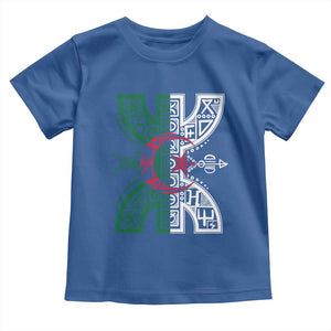 Algeria Amazigh Berber Yaz Symbol Algerian Flag Heritage Graphic Toddler T Shirt Traditional North African Tribal Culture Art