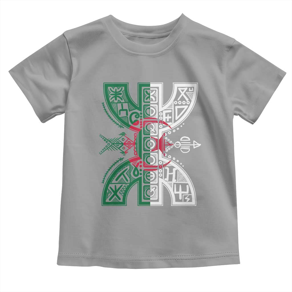 Algeria Amazigh Berber Yaz Symbol Algerian Flag Heritage Graphic Toddler T Shirt Traditional North African Tribal Culture Art