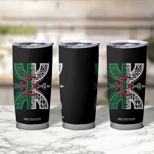 Algeria Amazigh Berber Yaz Symbol Algerian Flag Heritage Graphic Tumbler Cup Traditional North African Tribal Culture Art TS02 Print Your Wear