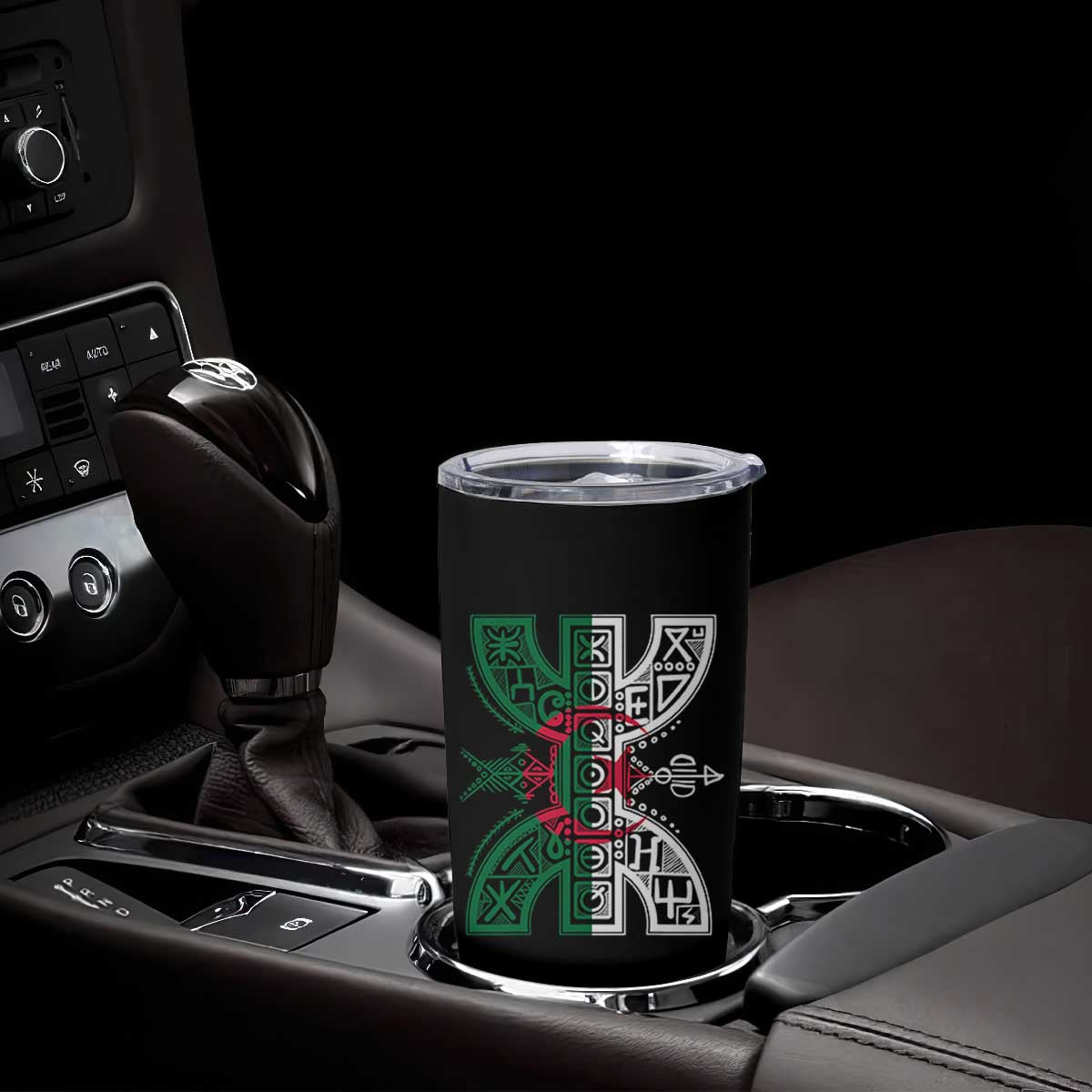 Algeria Amazigh Berber Yaz Symbol Algerian Flag Heritage Graphic Tumbler Cup Traditional North African Tribal Culture Art TS02 Print Your Wear