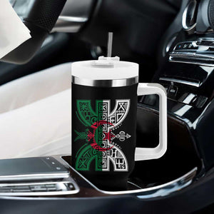Algeria Amazigh Berber Yaz Symbol Algerian Flag Heritage Graphic Tumbler With Handle Traditional North African Tribal Culture Art TS02 Print Your Wear