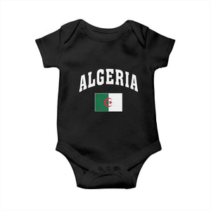 Classic Algeria Varsity Athletic Style Baby Onesie Proud Patriotic Algerian Flag