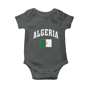 Classic Algeria Varsity Athletic Style Baby Onesie Proud Patriotic Algerian Flag