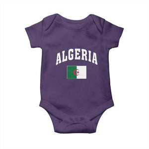 Classic Algeria Varsity Athletic Style Baby Onesie Proud Patriotic Algerian Flag