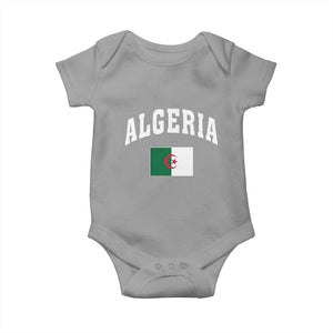 Classic Algeria Varsity Athletic Style Baby Onesie Proud Patriotic Algerian Flag