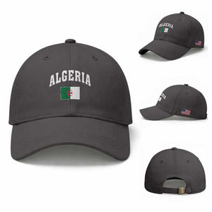 Classic Algeria Varsity Athletic Style Baseball Cap Proud Patriotic Algerian Flag