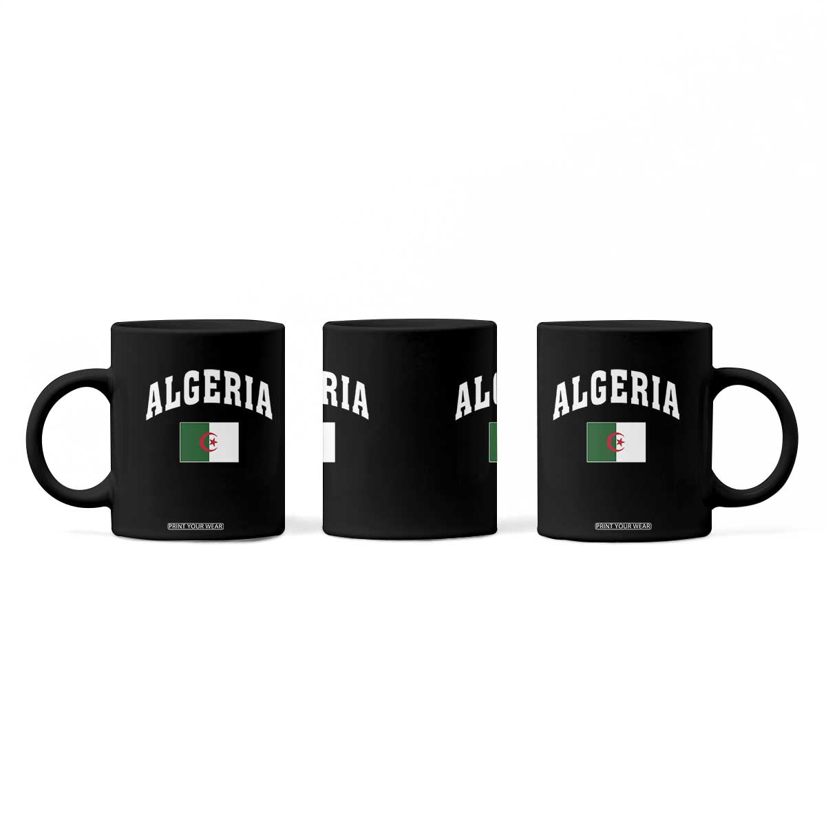 Classic Algeria Varsity Athletic Style Coffee Mug Proud Patriotic Algerian Flag