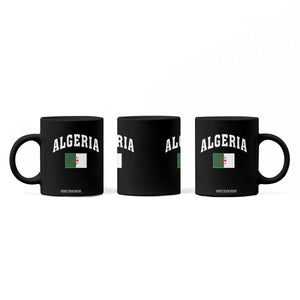 Classic Algeria Varsity Athletic Style Coffee Mug Proud Patriotic Algerian Flag