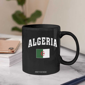 Classic Algeria Varsity Athletic Style Coffee Mug Proud Patriotic Algerian Flag