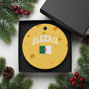 Classic Algeria Varsity Athletic Style Ceramic Ornament Proud Patriotic Algerian Flag