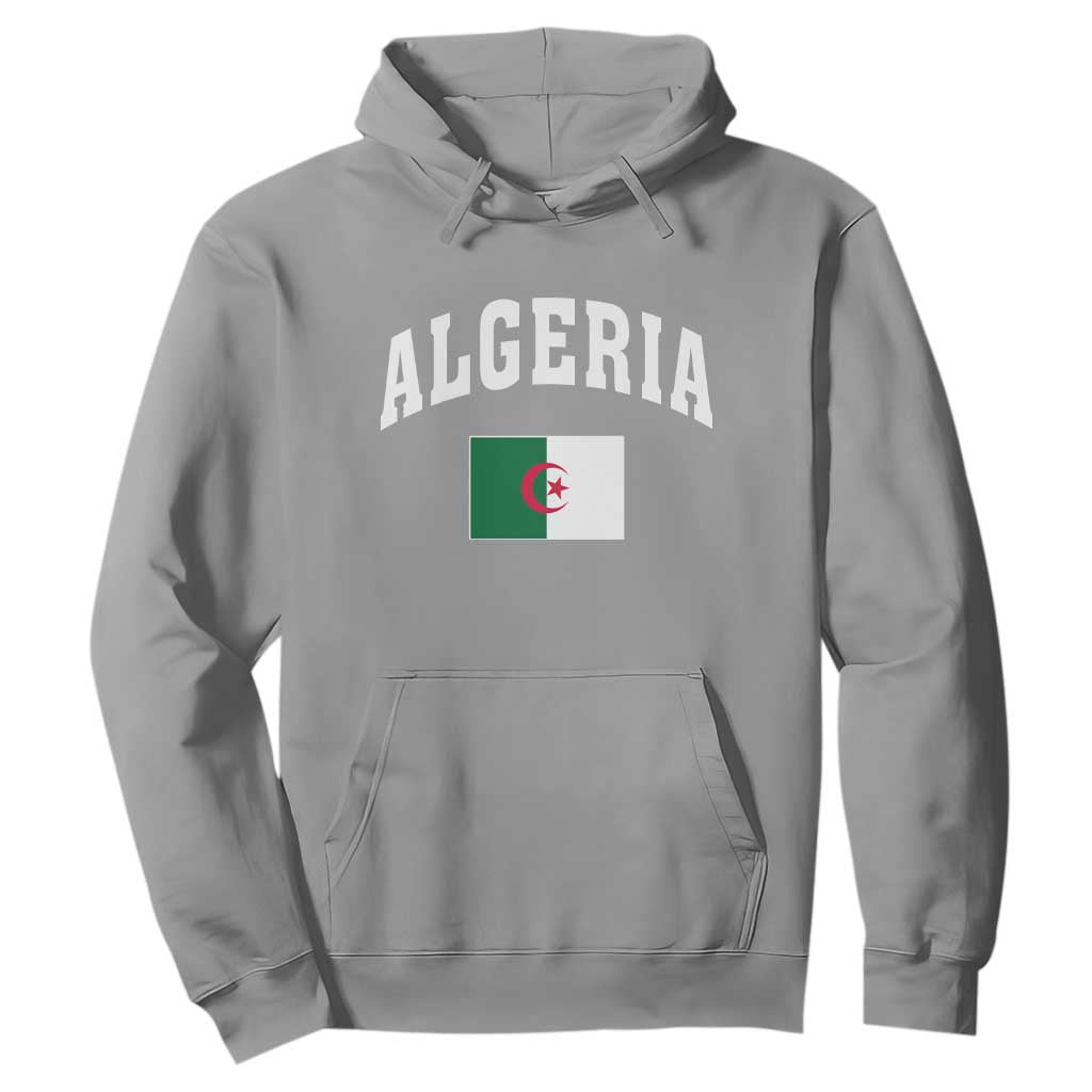 Classic Algeria Varsity Athletic Style Hoodie Proud Patriotic Algerian Flag