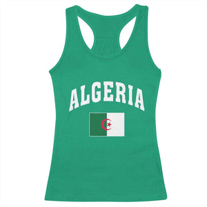 Classic Algeria Varsity Athletic Style Racerback Tank Top Proud Patriotic Algerian Flag
