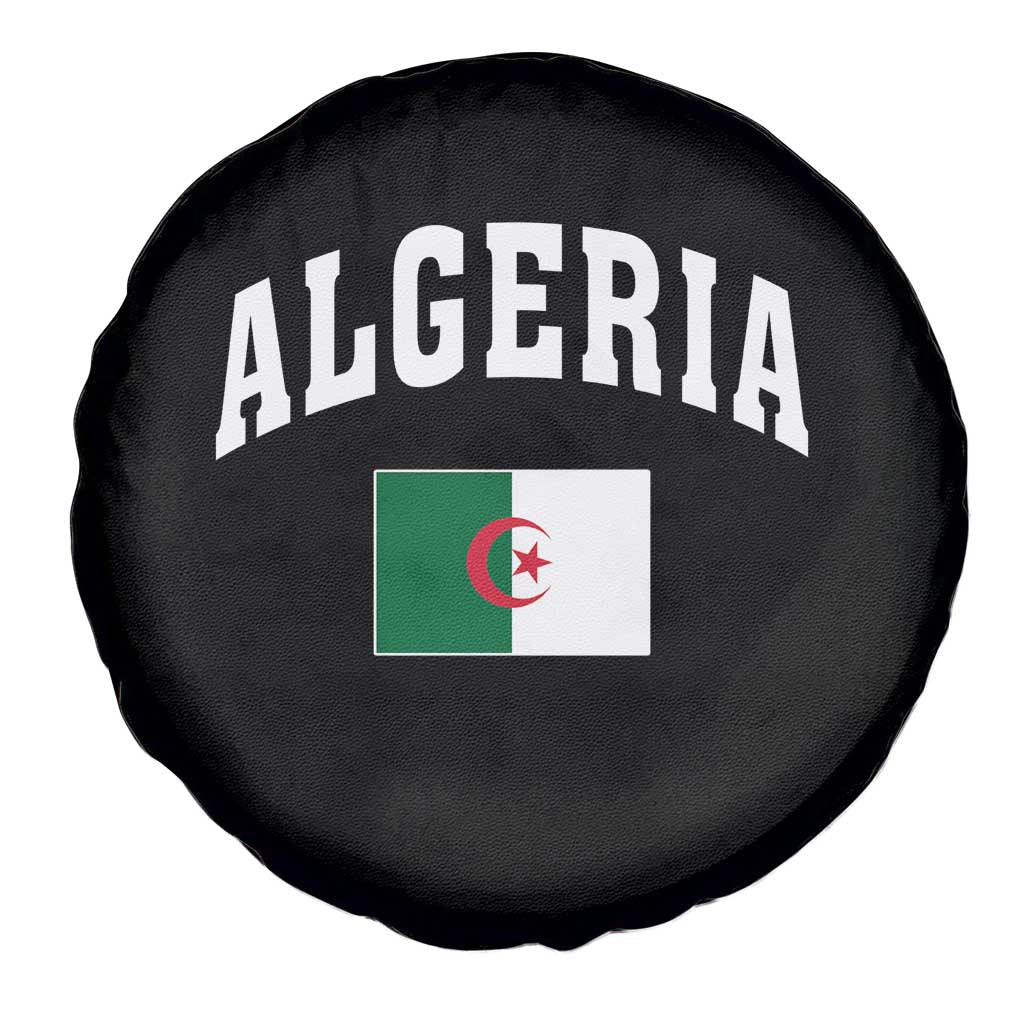 Classic Algeria Varsity Athletic Style Spare Tire Cover Proud Patriotic Algerian Flag