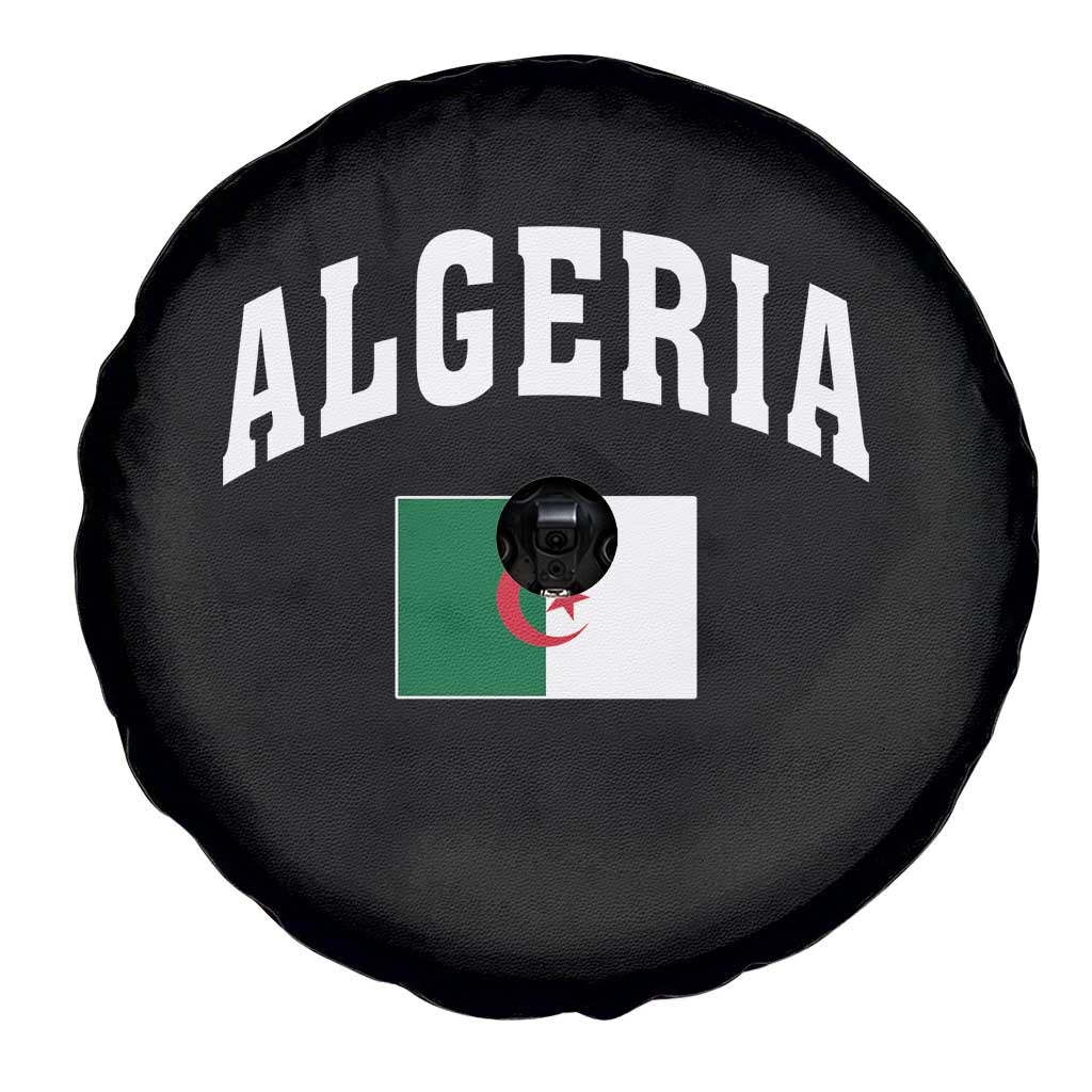 Classic Algeria Varsity Athletic Style Spare Tire Cover Proud Patriotic Algerian Flag