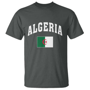 Classic Algeria Varsity Athletic Style T Shirt Proud Patriotic Algerian Flag