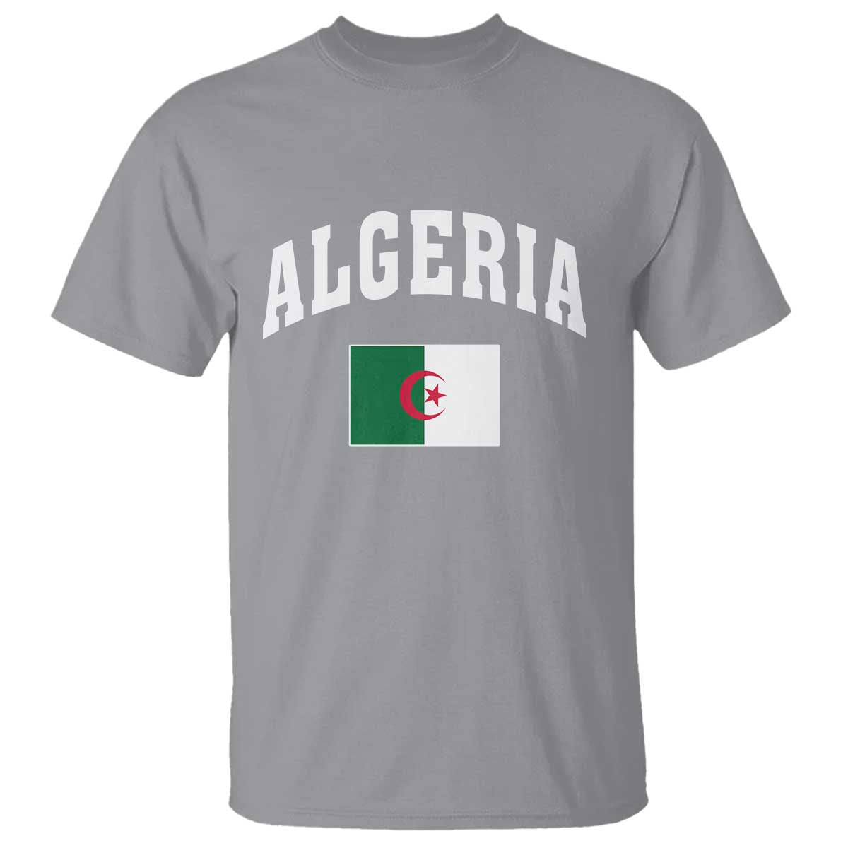 Classic Algeria Varsity Athletic Style T Shirt Proud Patriotic Algerian Flag