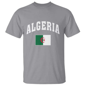 Classic Algeria Varsity Athletic Style T Shirt Proud Patriotic Algerian Flag