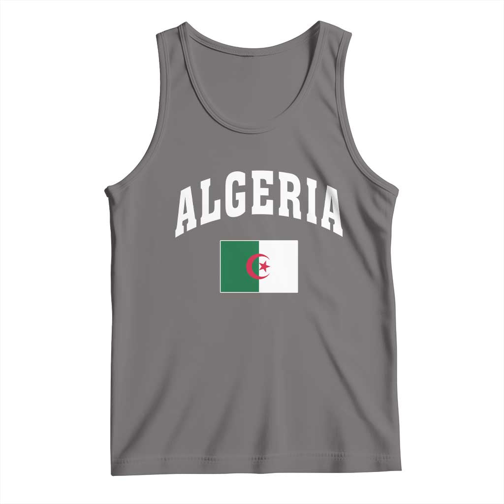 Classic Algeria Varsity Athletic Style Tank Top Proud Patriotic Algerian Flag