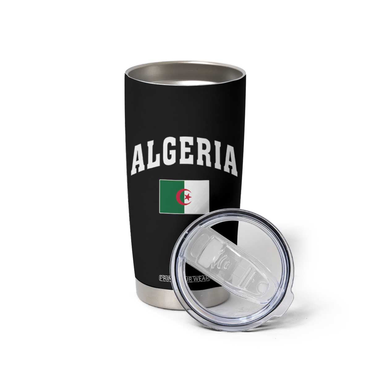 Classic Algeria Varsity Athletic Style Tumbler Cup Proud Patriotic Algerian Flag