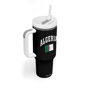 Classic Algeria Varsity Athletic Style Tumbler With Handle Proud Patriotic Algerian Flag